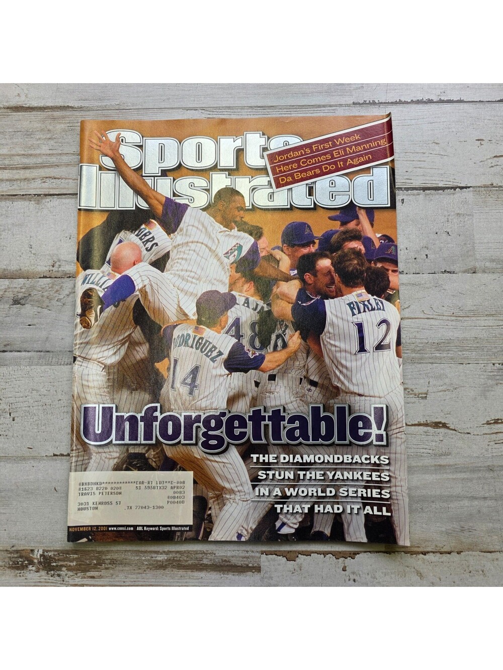 Sports Illustrated Magazine November 12, 2001 Diamondbacks World Series Champs